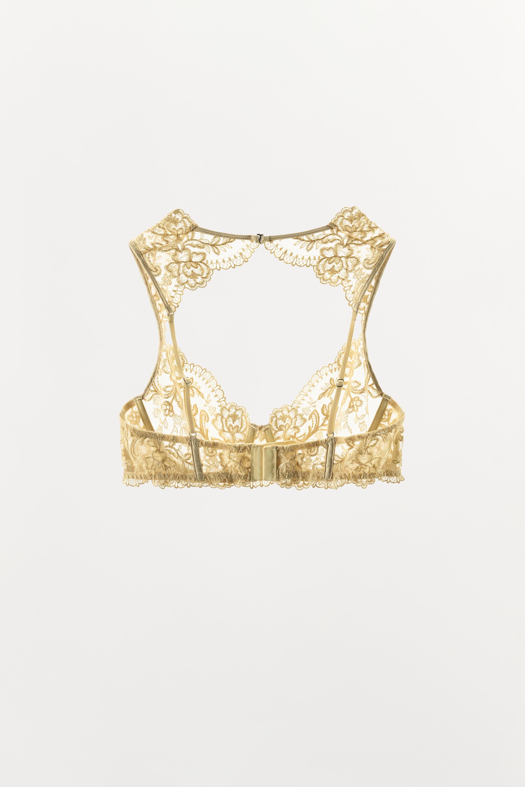 EMBROIDERED FLORAL UNDERWIRE BRA
